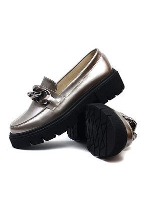 Mocasines Gris Plata Ballerinas Fiona
