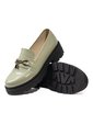 Mocasín Para Dama Verde Oliva Claro Ballerinas Valery de Ballerinas