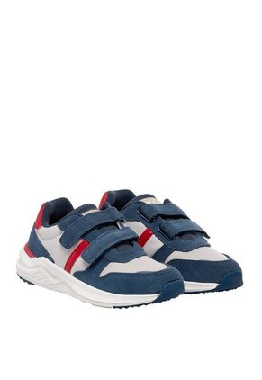 Tenis Para Niño Turan Gris Y Azul Bosi