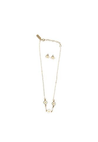 Kit De Cadena Y Aretes Para Niña Daisies Oro Bosi Bambino