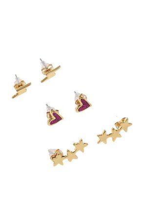 Kit De Aretes Para Niña Galaxy Oro Bosi