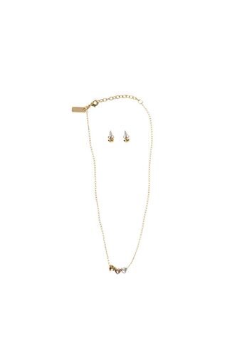 Kit De Cadena Y Aretes Para Niña Amore Oro Bosi Bambino