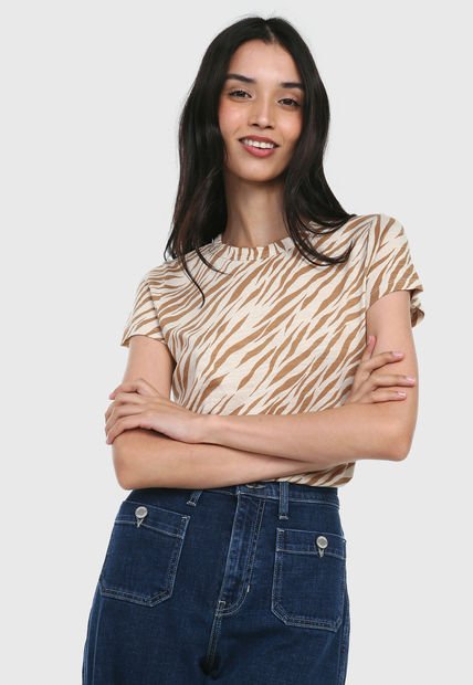 Camiseta Beige-Café Banana Republic