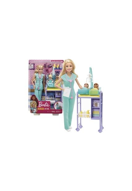 Barbie Careers, Set Pediatra Rubia Con 2 Bebés