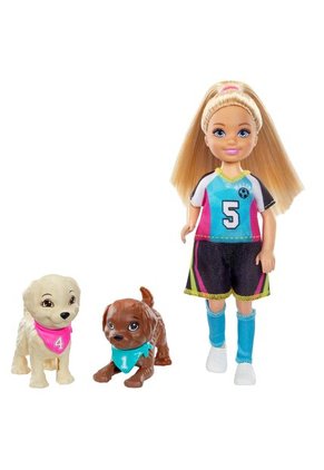 BARBIE DREAMHOUSE ADVENTURES CHELSEA FÚTBOL CON PERRITOS