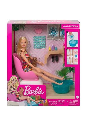 Muñeca Barbie Mani -Pedi Con Salon