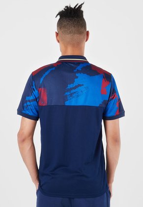 Camiseta Polo Azul-Rojo-Beige FC Barcelona