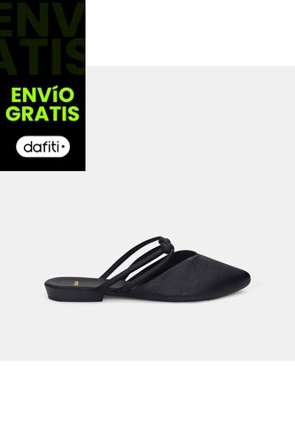 Baleta Para Mujer Bata Negro Gina'S Puntuda Bata