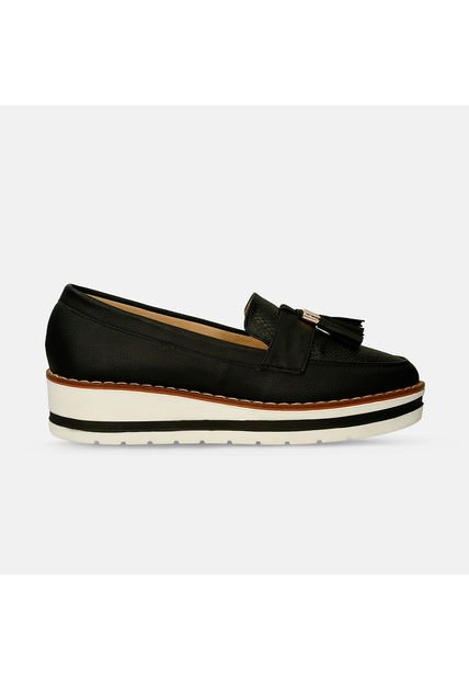 Mocasines Para Mujer Bata Negro Jarana