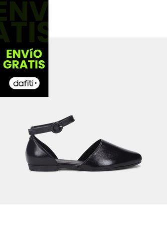 Baletas Para Mujer Bata Negro Gina Puntuda Flat Bata