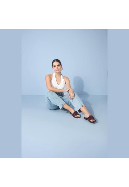 Sandalias Para Mujer Bata Vino