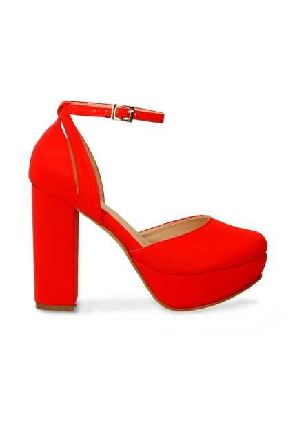 Tacones Rojo Bata Halma Mujer
