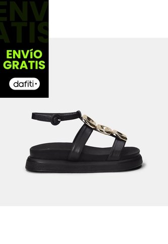 Sandalia Para Mujer Bata Negro Ninfa Bata