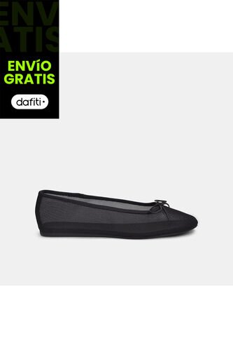 Baleta Para Mujer Bata Negro Delhi Bata