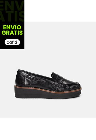 Mocasines Para Mujer Bata Negro Vitello Bata