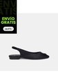Baleta Para Mujer Bata Negro Gina'S Puntuda de Bata
