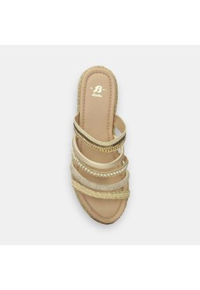 Sandalias Para Mujer Bata Champaña Kony