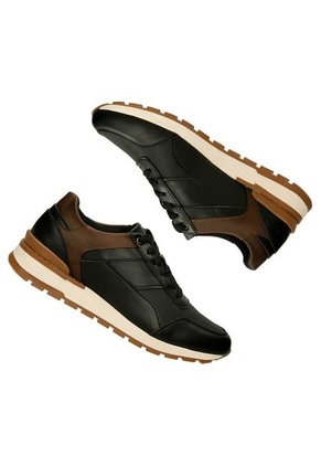 Tenis Casuales Negro-Café Bata Garfield Cor Hombre