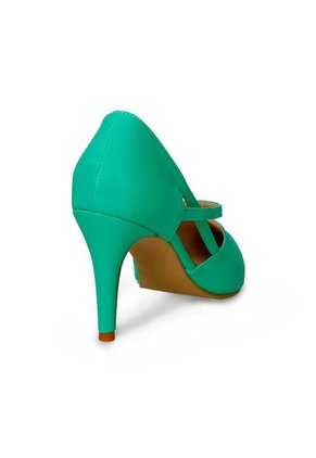 Tacones Verde Bata Hiwar Mujer