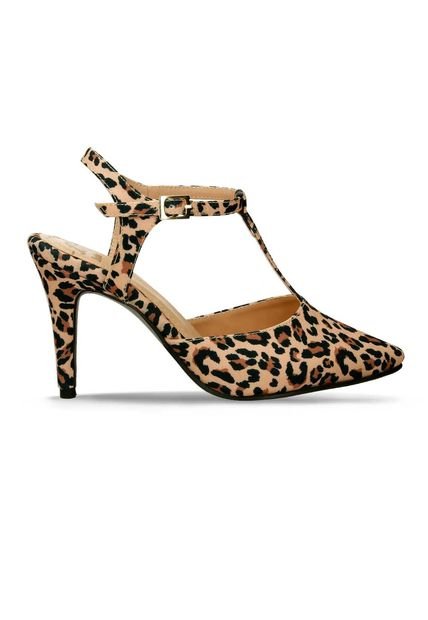 Tacones Animal Print Bata Estratega Mujer