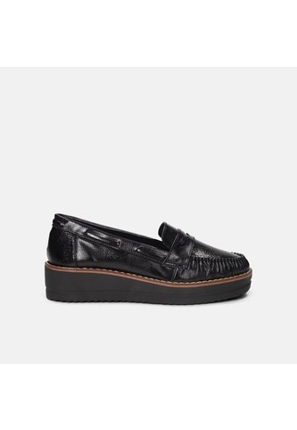 Mocasines Para Mujer Bata Negro Vitello Bata