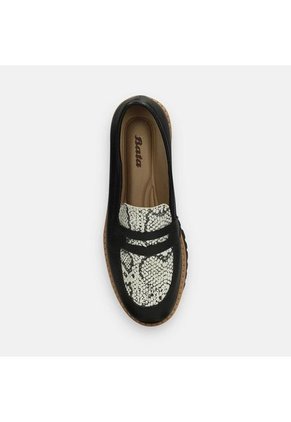 Mocasines Para Mujer Bata Negro Karel