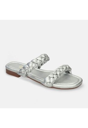 Sandalias Para Mujer Bata Plateado Kandela