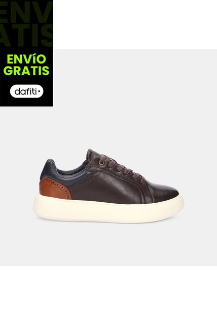 Tenis Para Hombre Bata Café Oscuro Perrie Casual