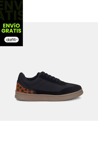 Tenis Para Mujer Bata Negro Retro Bata
