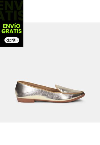 Baleta Para Mujer Bata Beige Gina'S Puntuda Bata