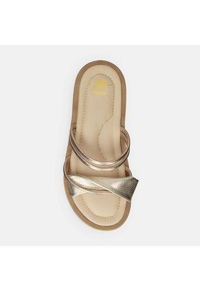 Sandalias Para Mujer Bata Dorado Jaxon