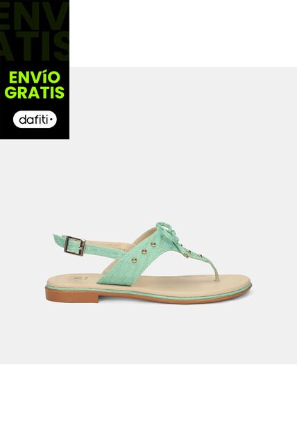 Sandalias Para Mujer Bata Verde Kimora