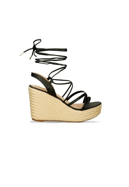 Sandalias Negro Bata Estetica Mujer