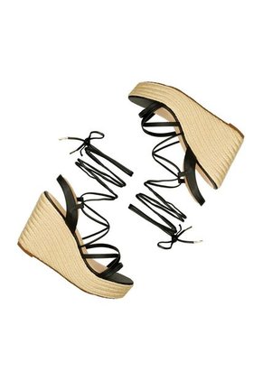 Sandalias Negro Bata Estetica Mujer