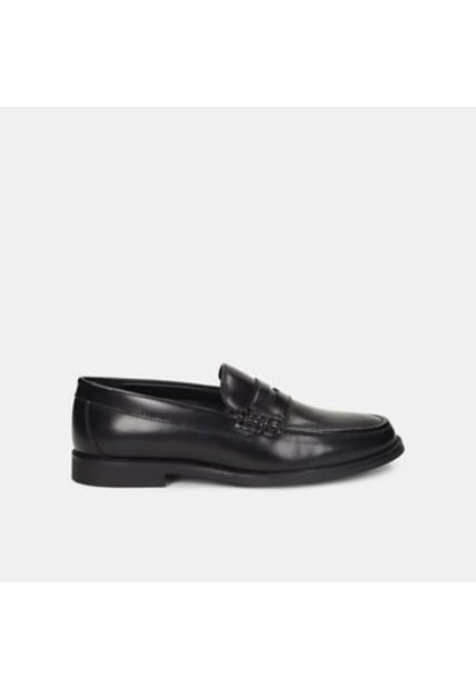Mocasines Para Mujer Bata Negro Madrid Loafer