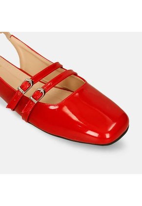 Baletas Rojo Bata Jiny Mujer