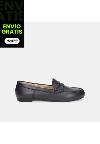 Mocasines Para Mujer Bata Negro Virginia Bata