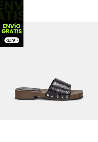 Sandalia Para Mujer Bata Negro Valencia Bata