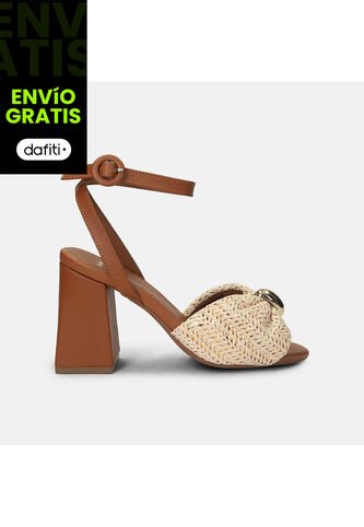 Sandalia Para Mujer Bata Café Claro Merla Bata