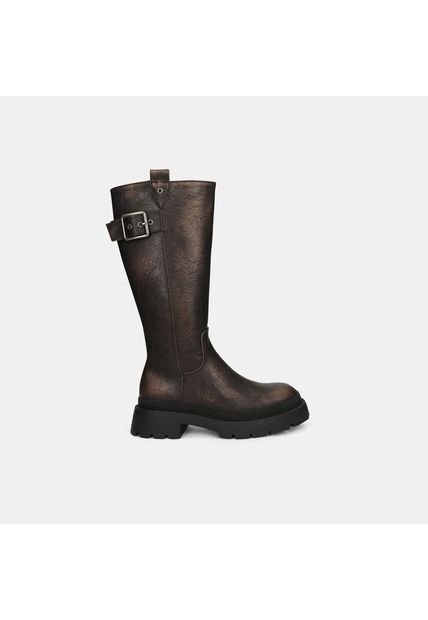 Botas Para Mujer Bata Café Oscuro Lana Siouxie