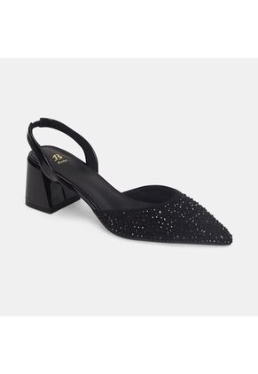Tacones Para Mujer Bata Negro Alta