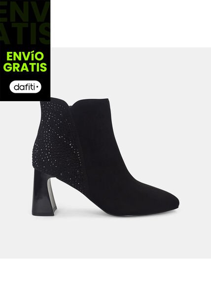 Botines Para Mujer Bata Negro Pastora