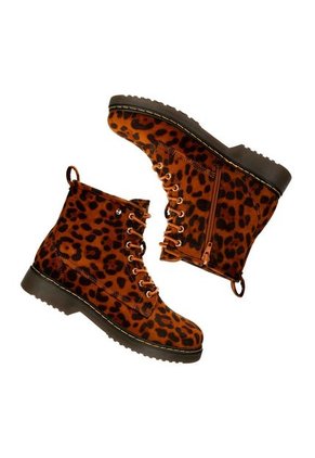 Botines Animal Print Bata Flander Martens Mujer