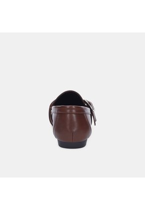 Mocasines Para Mujer Bata Café Oscuro Virginia Flat