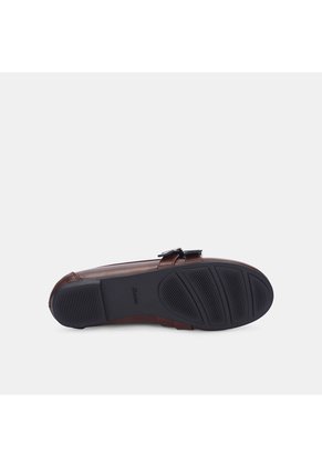 Mocasines Para Mujer Bata Café Oscuro Virginia Flat