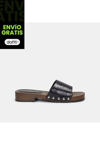 Sandalia Para Mujer Bata Negro Valencia Bata