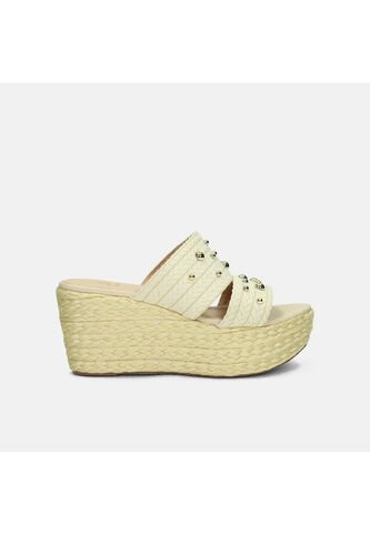 Sandalias Para Mujer Bata Beige Karton Bata