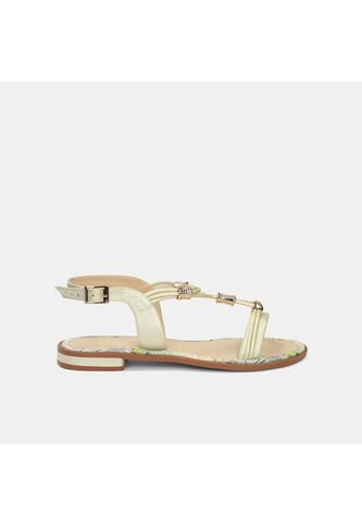 Sandalias Para Mujer Bata Champaña Kandie Bata