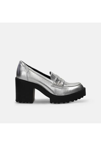 Tacones Para Mujer Bata Plateado Janna Bata