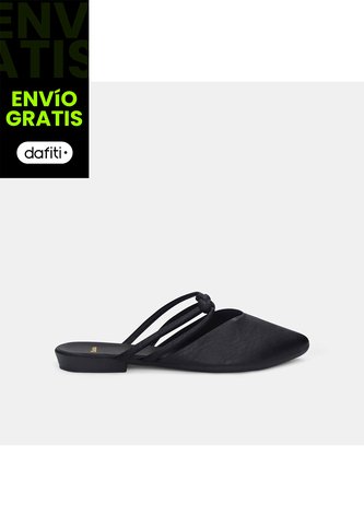 Baleta Para Mujer Bata Negro Gina'S Puntuda Bata